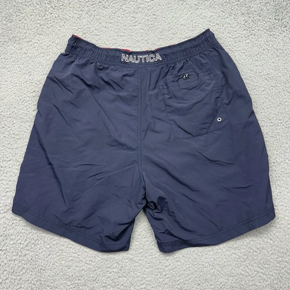 Nautica VDR‎ 693 311 Mens Size Medium Swim Trunks Shorts Blue Nylon / Polyester